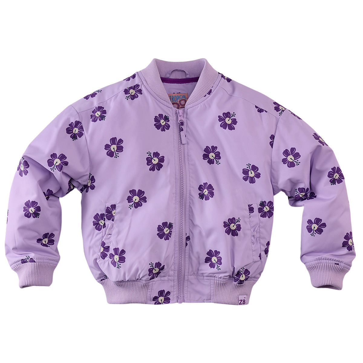 Meisjes Summer jacket Calista van Z8 in de kleur Lavender frost/AOP in maat 140-146.