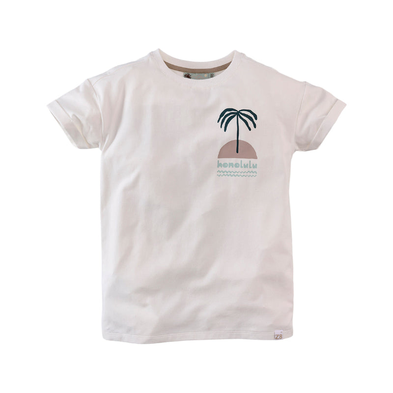 Jongens T-Shirt Callan van Z8 in de kleur Sea salt in maat 140-146.