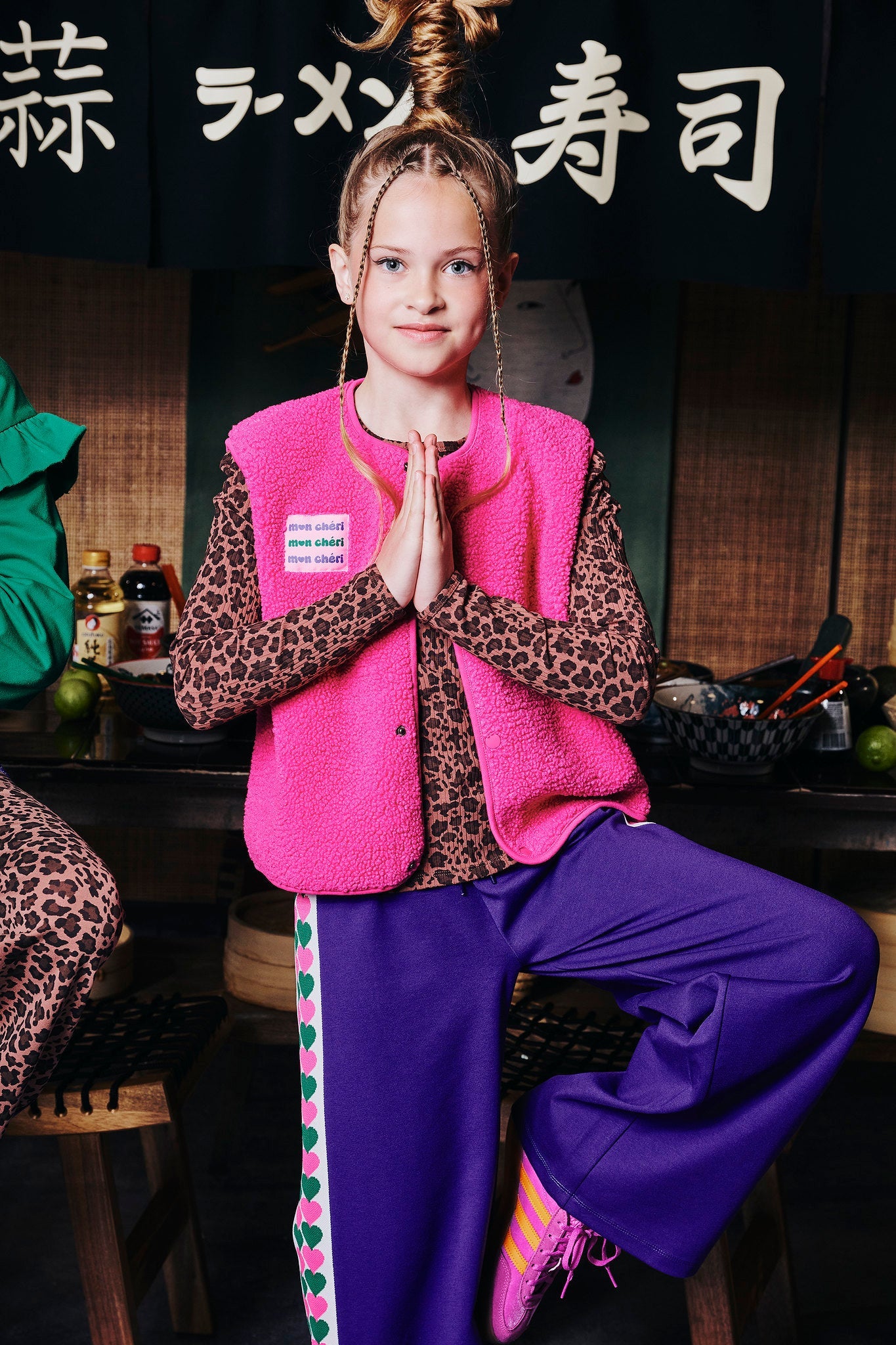 Meisjes Wide Leg Pants Charlita van Z8 in de kleur Purple Eclipse in maat 152.