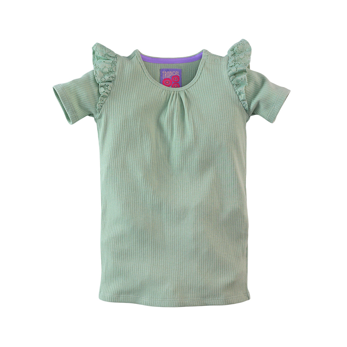 Meisjes Short Sleeve Cherli van Z8 in de kleur Summer salix in maat 140-146.