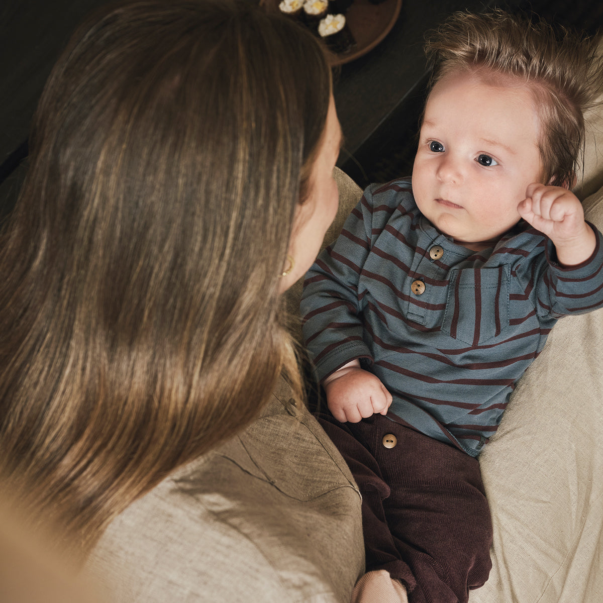 Jongens Pants Derin van Z8 Newborn in de kleur Crushed Cloves in maat 74.