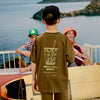 Jongens Sweat Shorts Elian van Z8 Kids in de kleur Golden moss in maat 152.