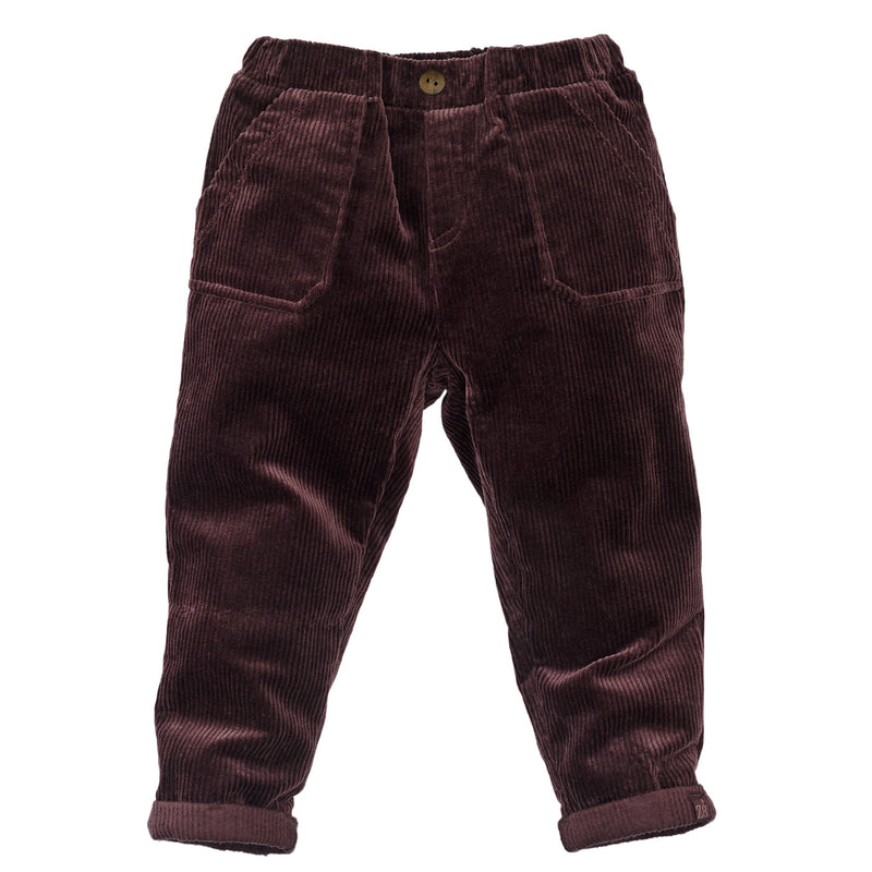 Jongens Baby cord pants Eymen van Z8 Mini in de kleur Crushed cloves in maat 116.