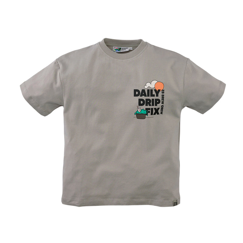 Jongens Heavy Jersey Tee Farel van Z8 Kids in de kleur Crushed rock in maat 152-158.