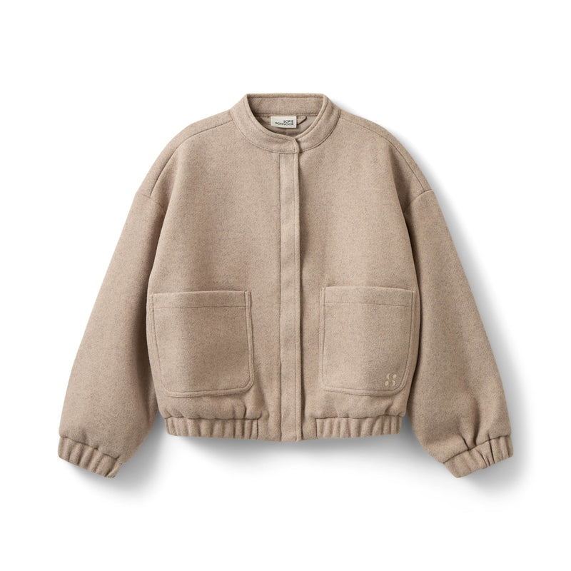 Meisjes FridaSY Jacket van Sofie Schnoor  in de kleur Deer Melange in maat 176.