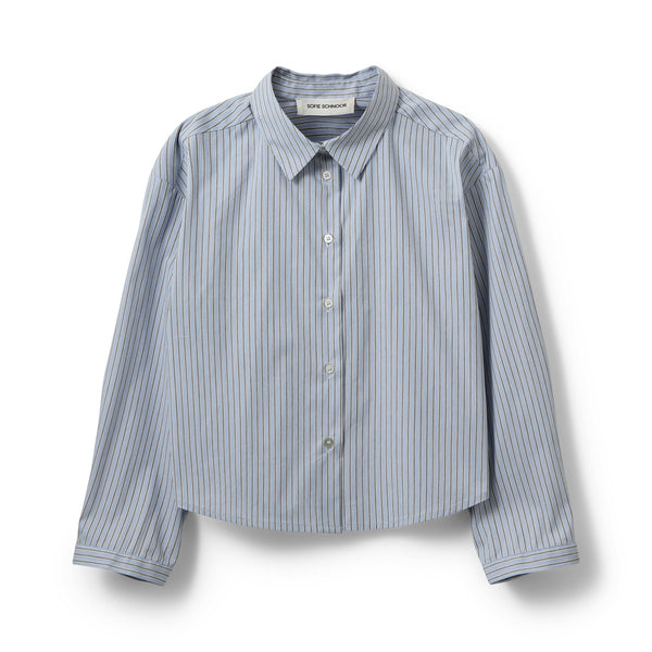 Meisjes NeyaSY Shirt van Sofie Schnoor  in de kleur Blue striped in maat 176.