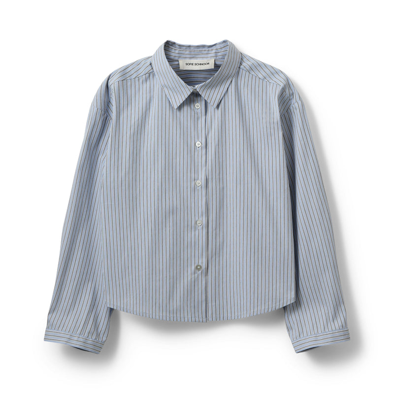 Meisjes NeyaSY Shirt van Sofie Schnoor  in de kleur Blue striped in maat 176.