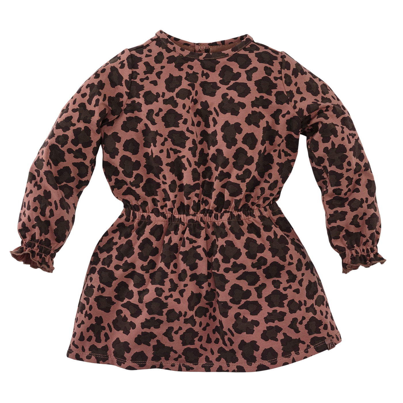 Meisjes DressGracie van Z8 Mini in de kleur Amber Brown AOP in maat 116.