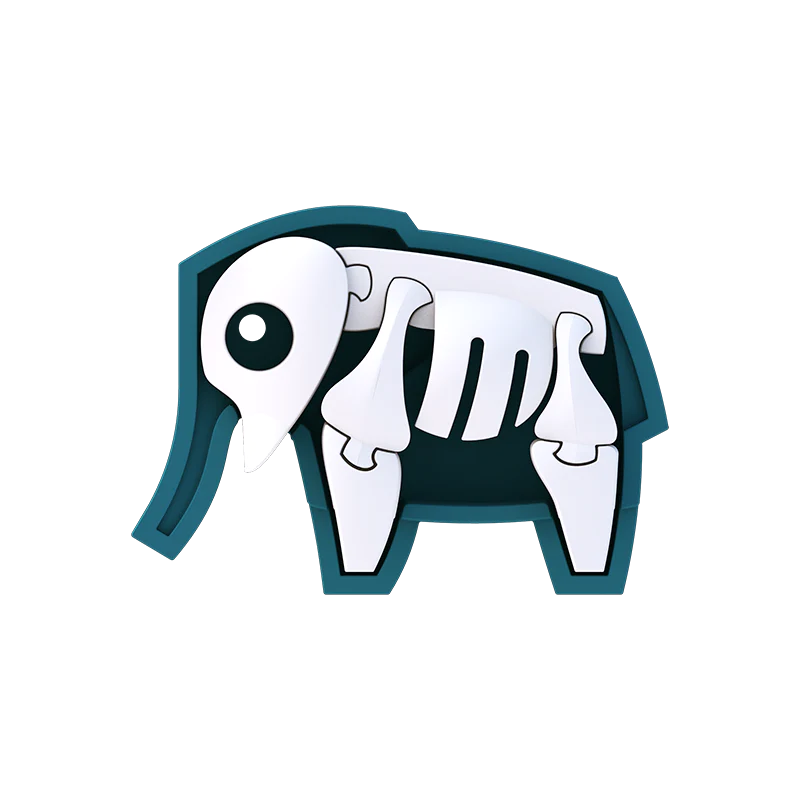 Halftoys - HALF WORLD 3D ELEPHANT