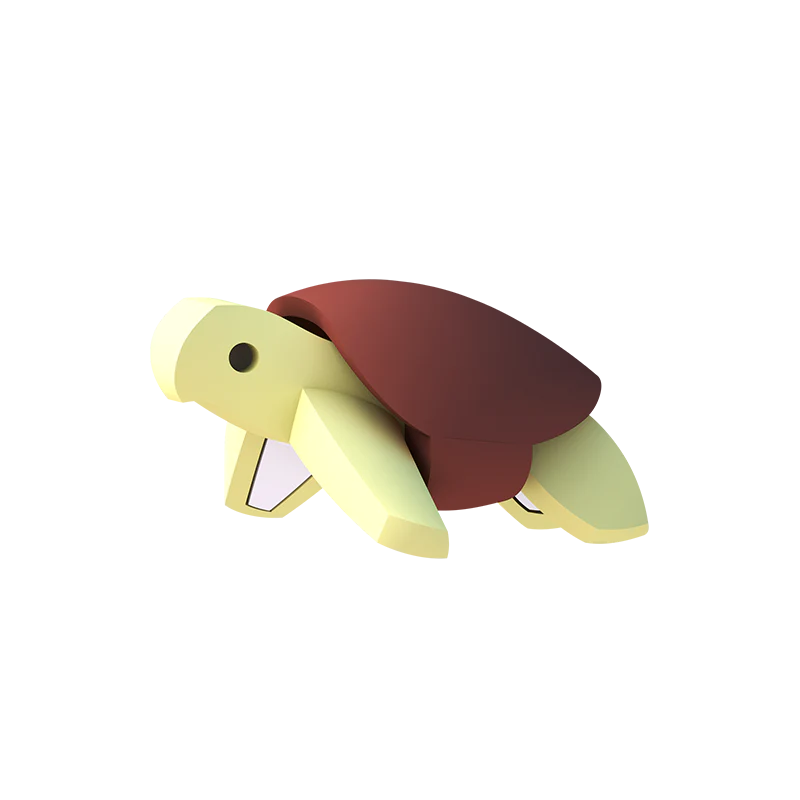 Halftoys - HALF WORLD 3D GREEN TURTLE