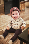 Meisjes Longsleeve Hinde van Z8 Mini in de kleur Vanilla Cream AOP in maat 116.