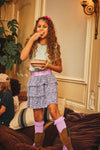 Meisjes Viscose skirt Inaya van Z8 in de kleur Lavender frost/AOP in maat 140.