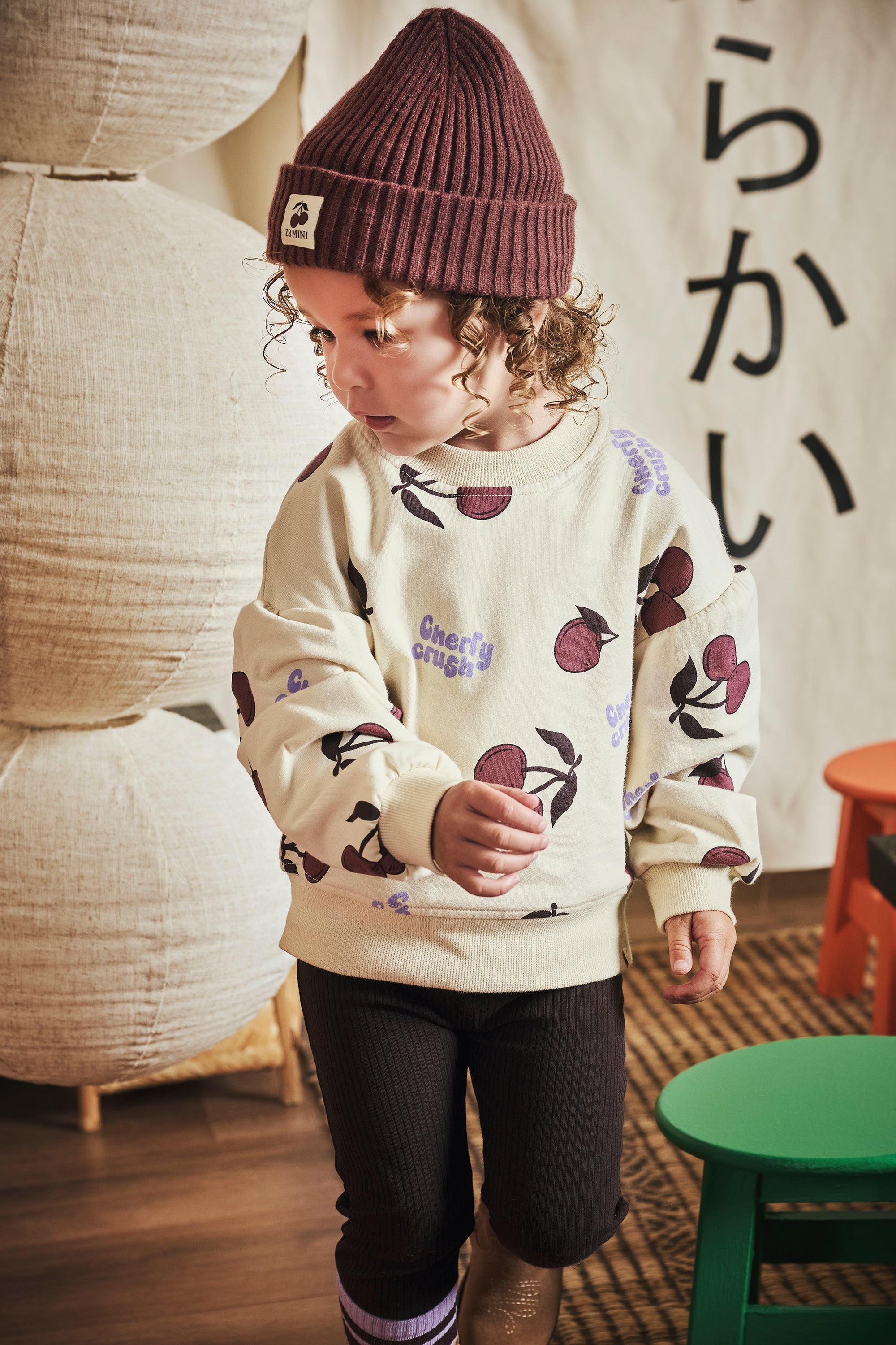 Meisjes Legging Jaley  van Z8 Mini in de kleur Brown Stone in maat 116.