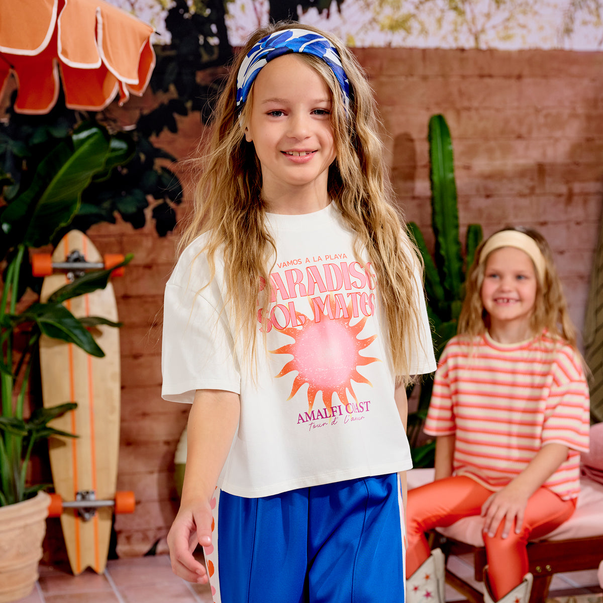 Meisjes Wide leg Pants Jasmin van Z8 Kids in de kleur Blue view in maat 152.