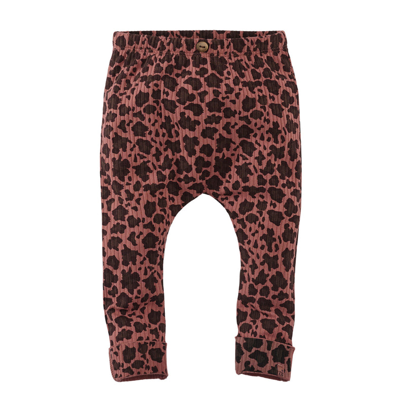 Meisjes Pants Joan van Z8 Newborn in de kleur Amber Brown AOP in maat 74.