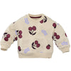 Meisjes Sweater Liefe van Z8 Mini in de kleur Vanilla Cream AOP in maat 116.
