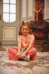 Meisjes Blouse Lilli van Z8 in de kleur Tropical peach in maat 140-146.