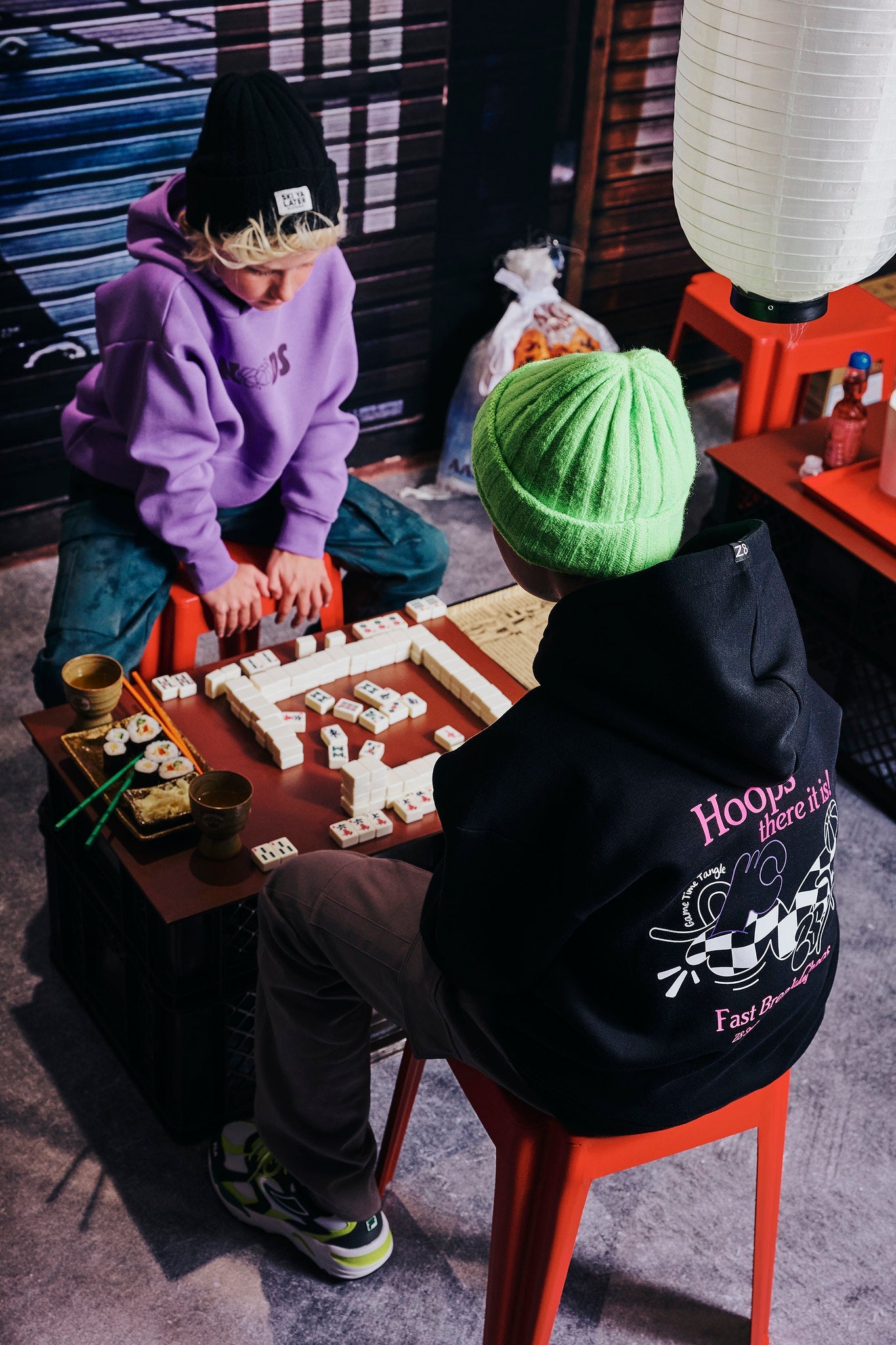 Jongens Heavy sweat hoodie Maddox van Z8 in de kleur Night Sky in maat 152-158.