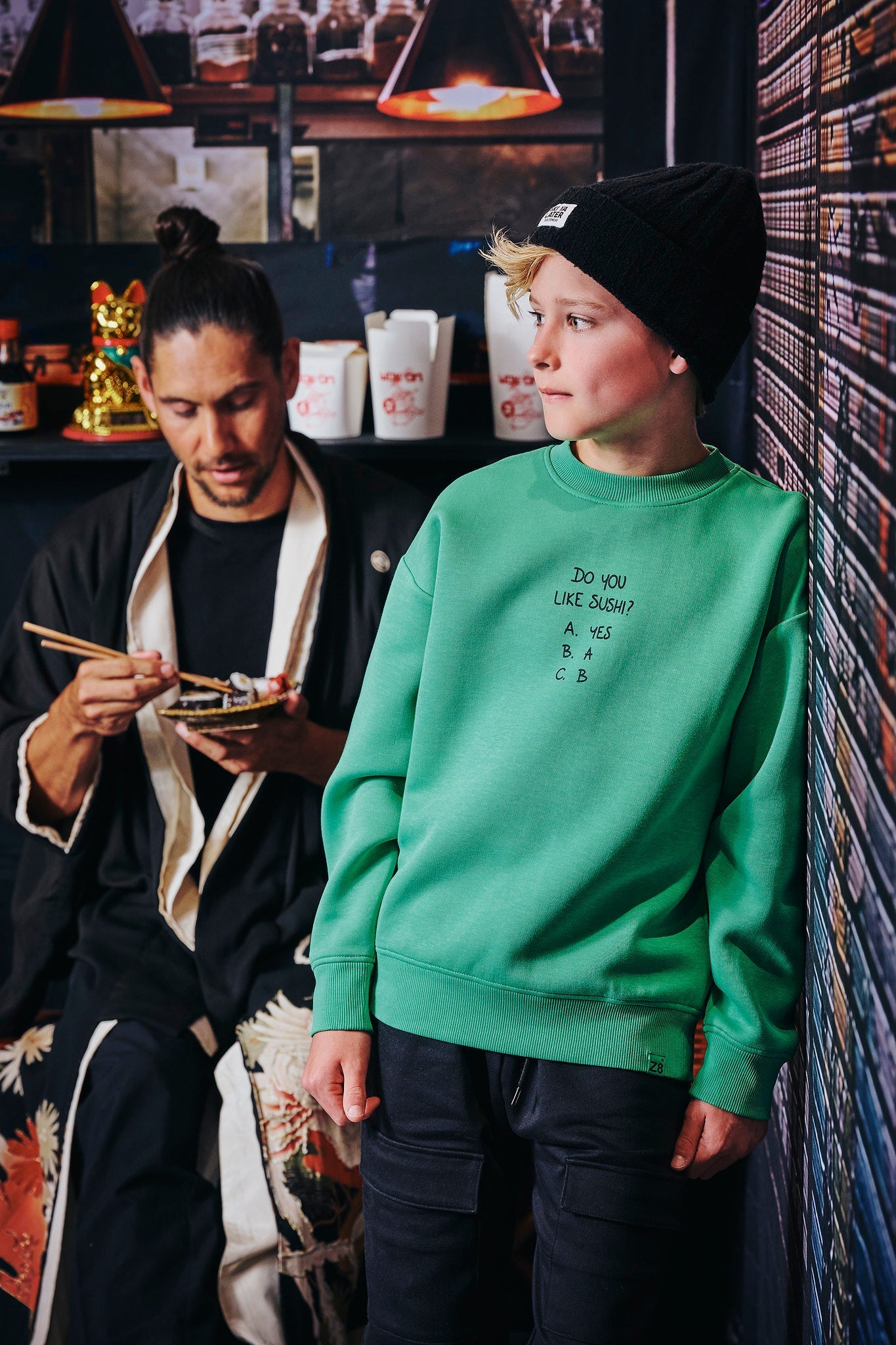 Jongens Sweater Misja van Z8 in de kleur Buzzing Frog in maat 152-158.