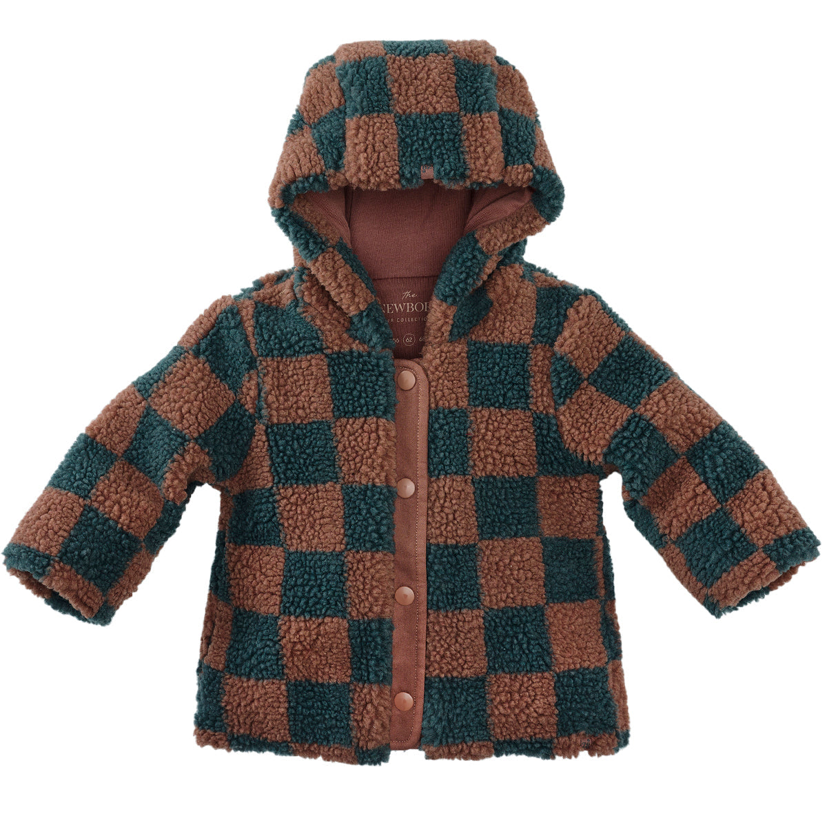 Jongens Teddy Jacket Naim van Z8 Newborn in de kleur Amber Brown in maat 74.