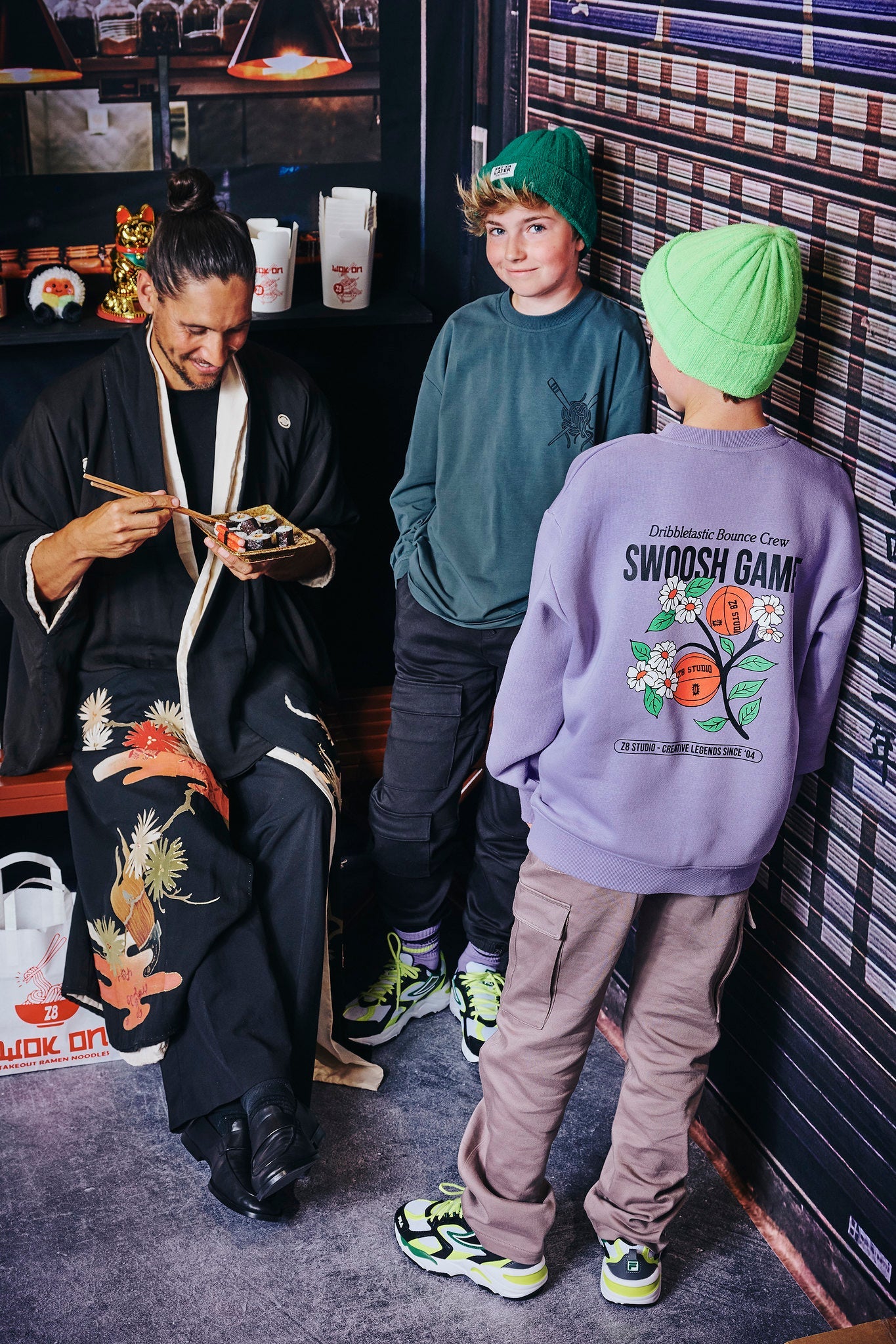 Jongens Heavy Sweater Neyo van Z8 in de kleur Smoky Lilac in maat 152-158.