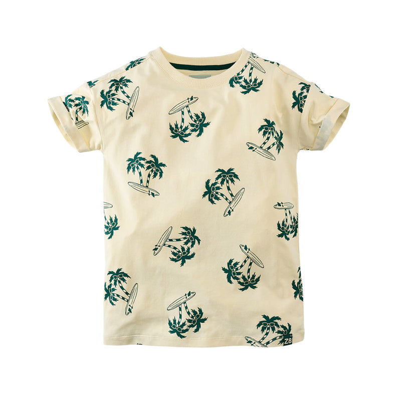 Jongens T-Shirt Owen van Z8 in de kleur Cloud cream/AOP in maat 140-146.