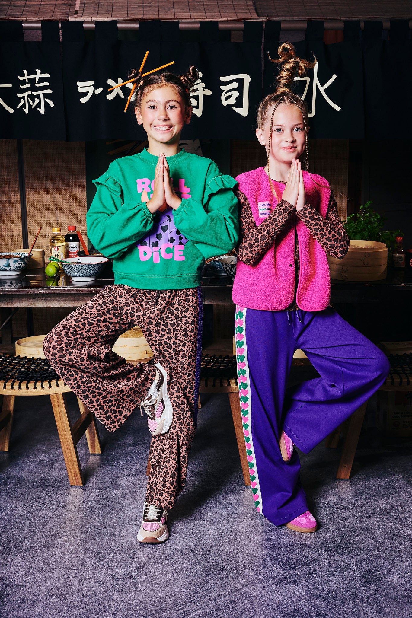 Meisjes Sweater Paloma van Z8 in de kleur Jelly Bean in maat 152-158.