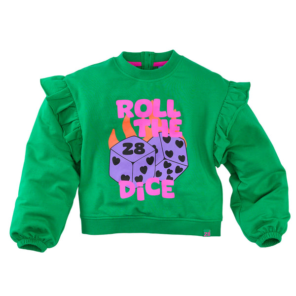Meisjes Sweater Paloma van Z8 in de kleur Jelly Bean in maat 152-158.