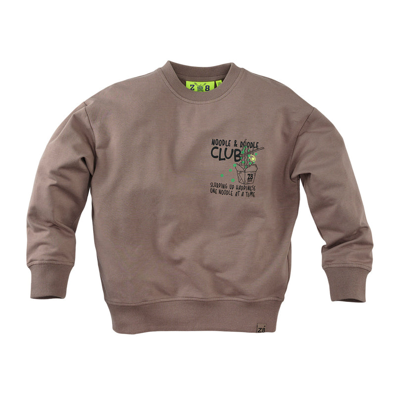 Jongens Sweater Pharo van Z8 in de kleur Twilight Taupe in maat 152-158.