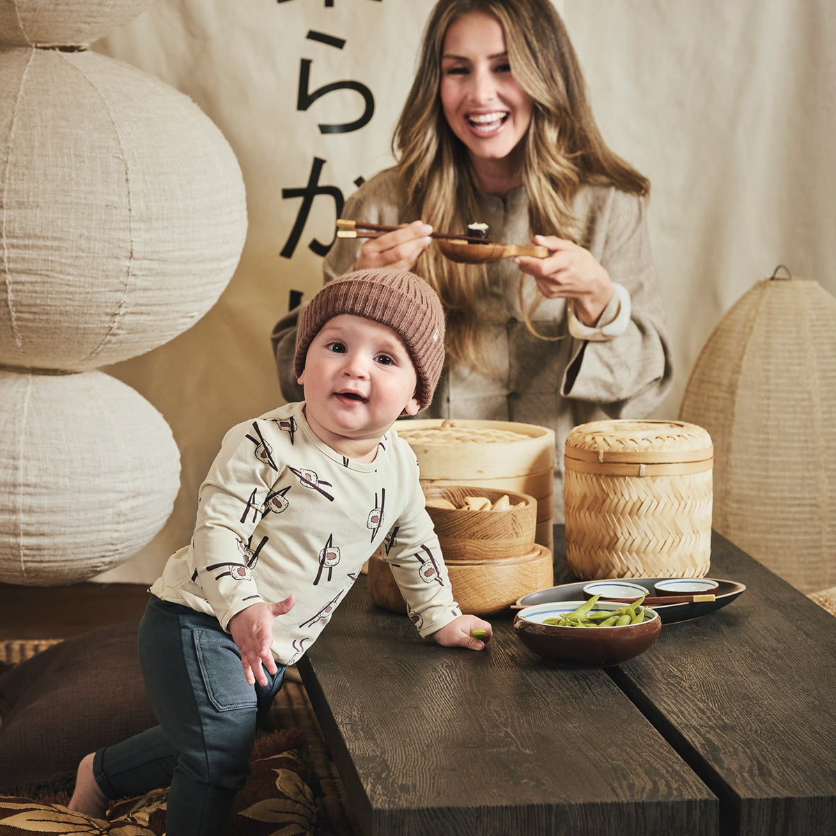 Jongens Longsleeve Quirijn van Z8 Newborn in de kleur Vanilla Cream AOP in maat 74.