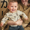 Jongens Longsleeve Quirijn van Z8 Newborn in de kleur Vanilla Cream AOP in maat 74.