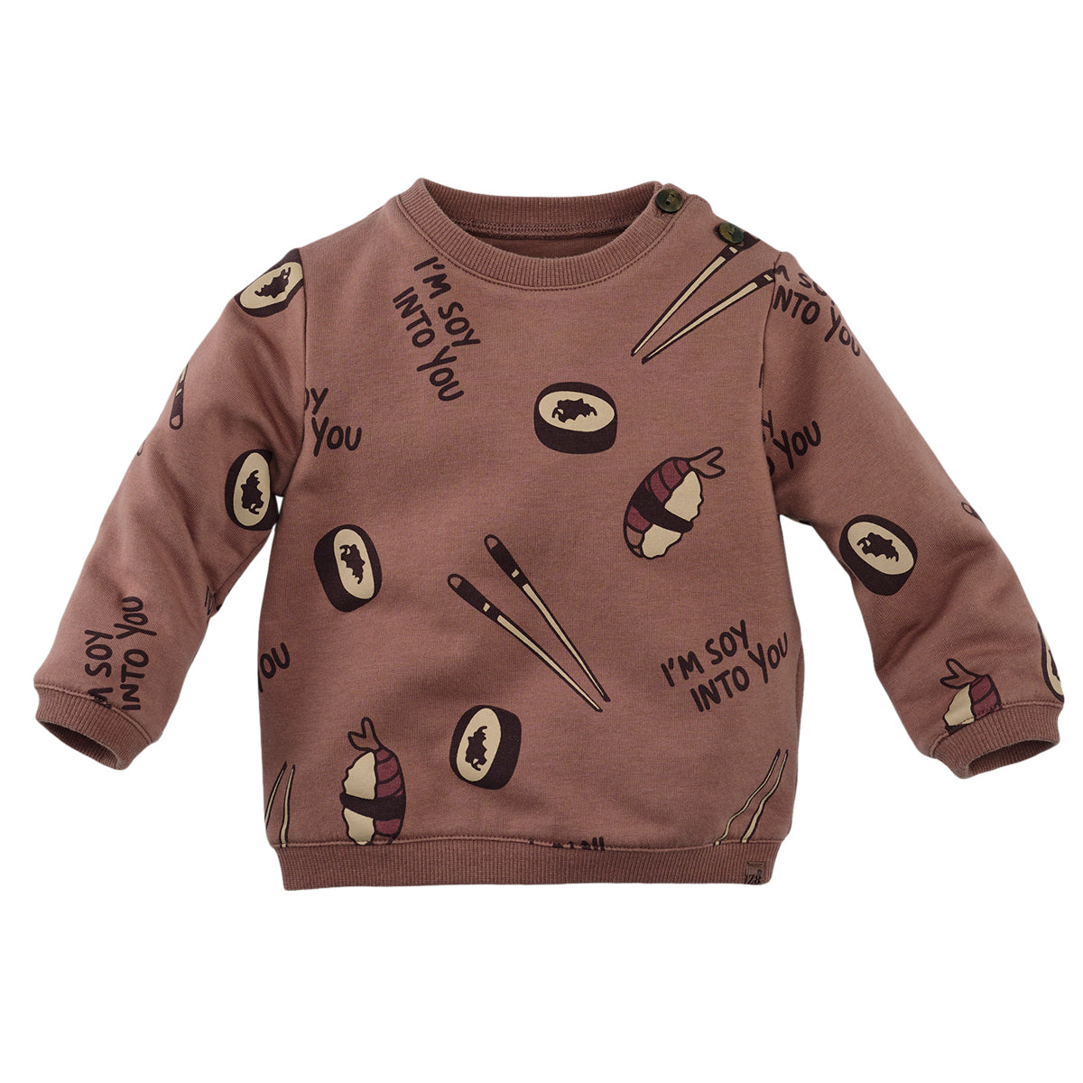 Jongens Longsleeve Ramy van Z8 Newborn in de kleur Amber Brown AOP in maat 74.