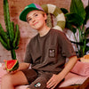 Jongens Garment Dye Shorts Rayan van Z8 Kids in de kleur After dark in maat 152.