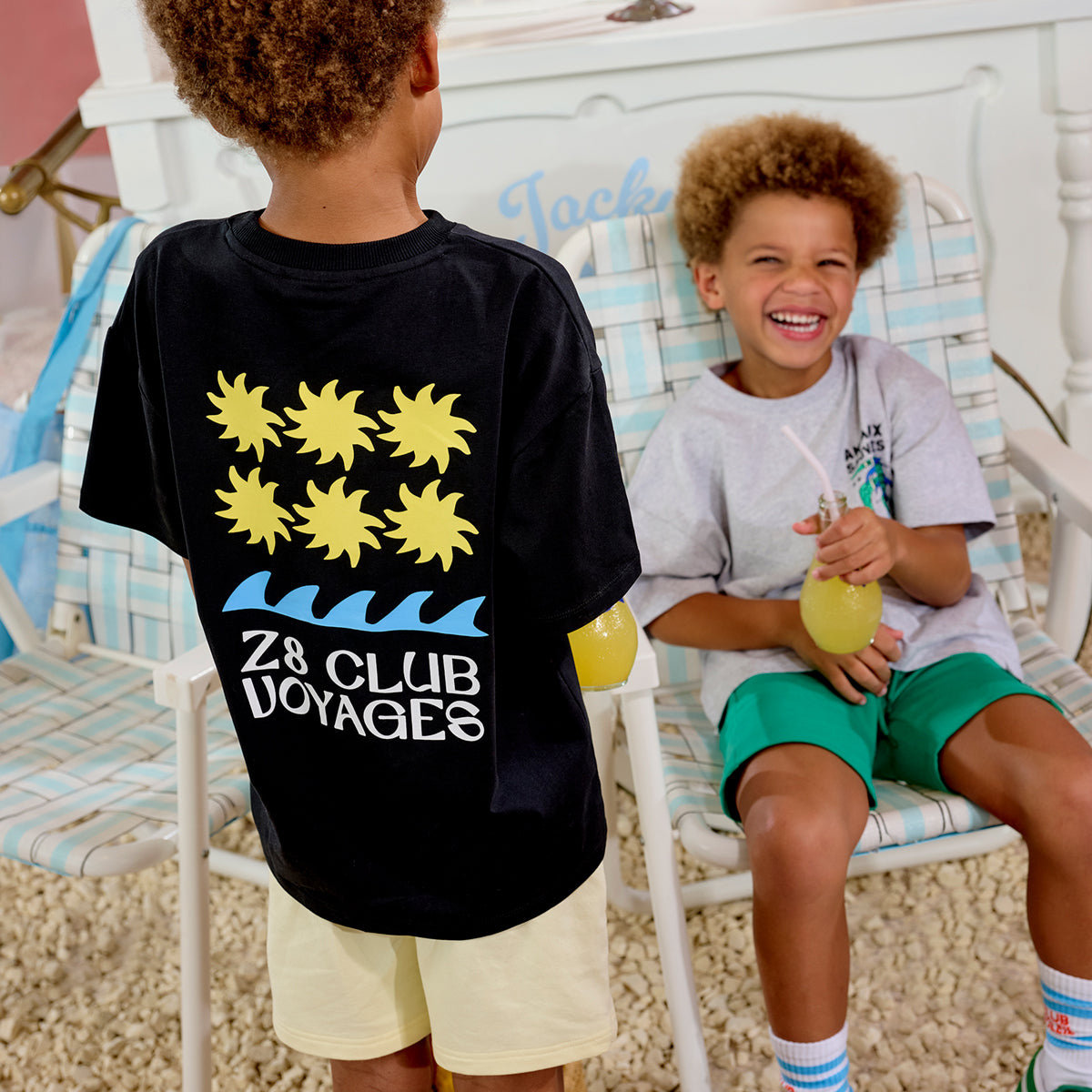 Jongens Tee Thierno van Z8 Kids in de kleur Night sky in maat 152-158.