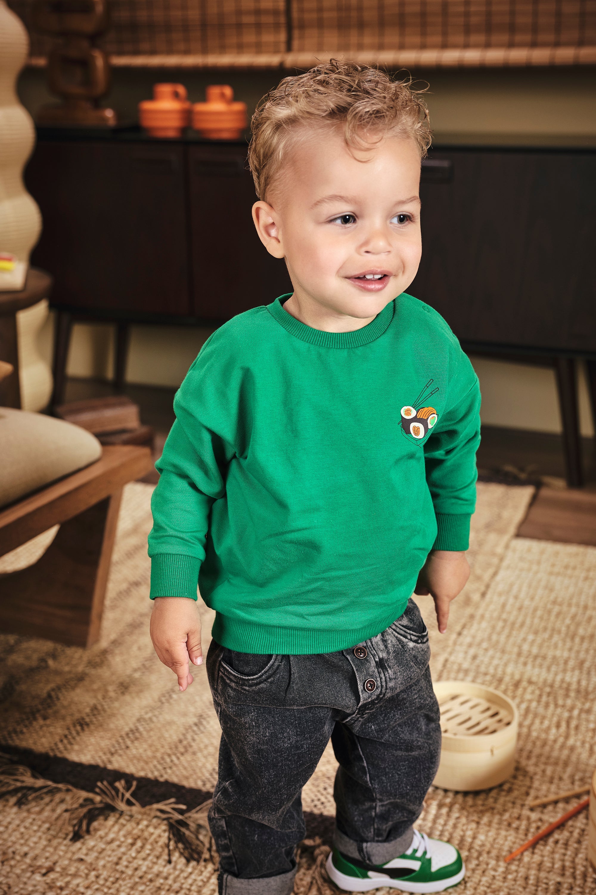 Jongens Sweater Tijl van Z8 Mini in de kleur Jelly Bean in maat 116.