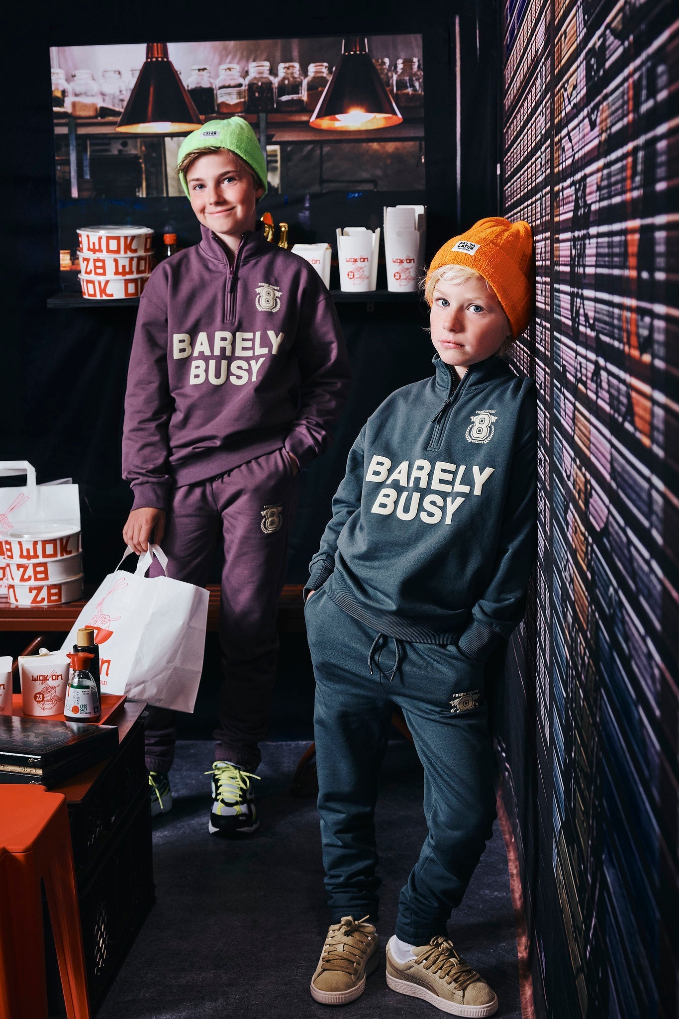 Jongens Sweatpants Wiley  van Z8 in de kleur Seafoam Shadow in maat 152.