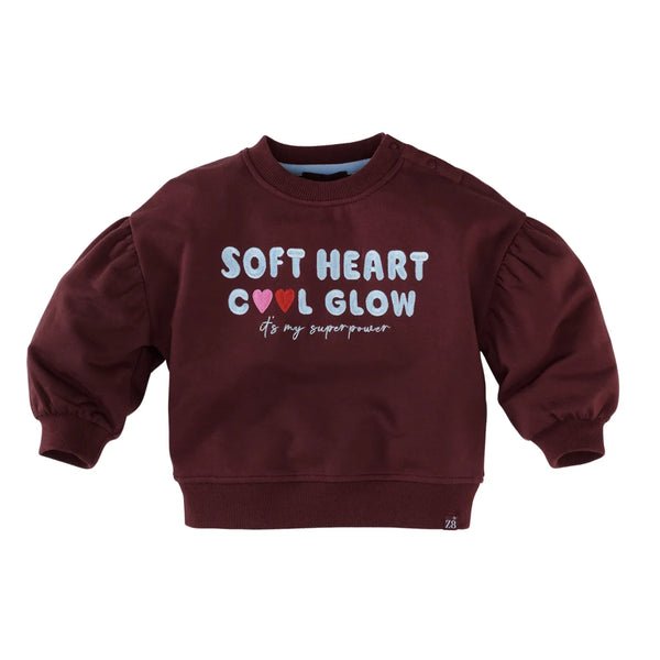 Meisjes Sweater Simay van Z8 Mini in de kleur Pink power in maat 116.