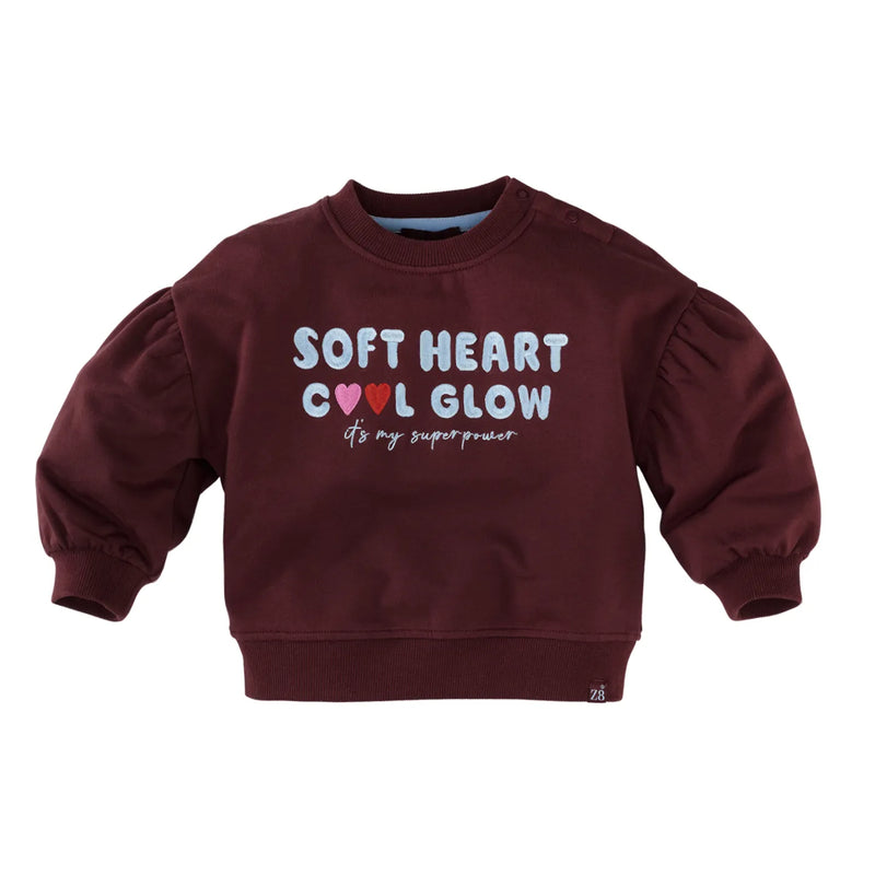 Meisjes Sweater Simay van Z8 Mini in de kleur Pink power in maat 116.