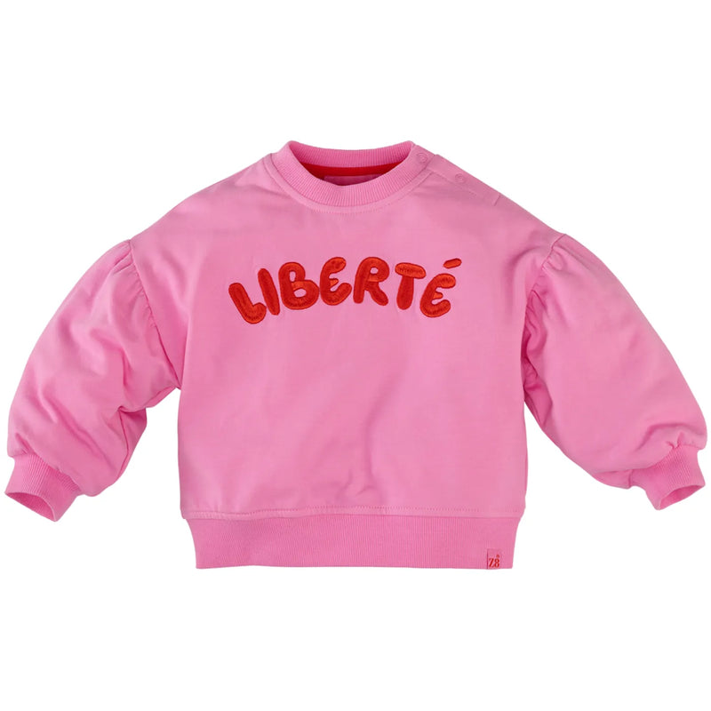 Meisjes Sweater Suki van Z8 Mini in de kleur Pink power in maat 116.
