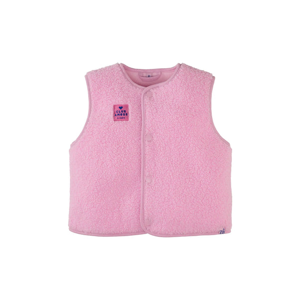 Meisjes Teddy gilet Nicole van Z8 Mini in de kleur Playful pink in maat 116.