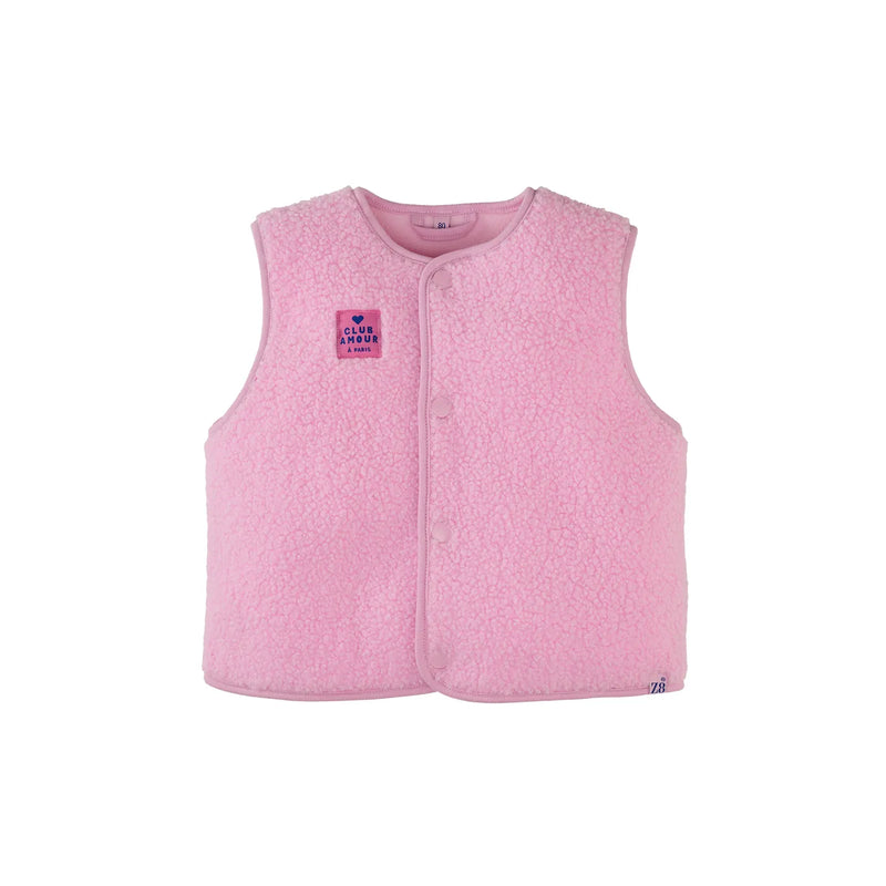 Meisjes Teddy gilet Nicole van Z8 Mini in de kleur Playful pink in maat 116.