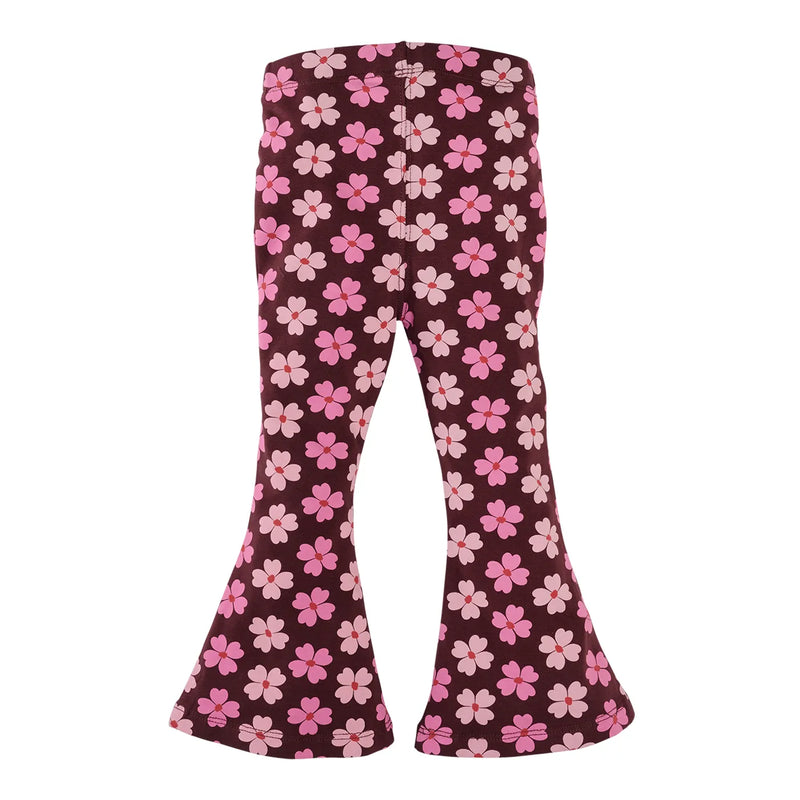 Meisjes Heavy jersey flared pants van Z8 Mini in de kleur Berry brave in maat 116.