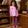 Meisjes Heavy jersey flared pants van Z8 Mini in de kleur Berry brave in maat 116.