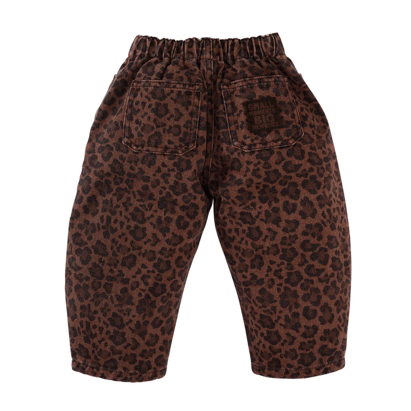 Meisjes Woven pants barrel fit Molly van Z8 Mini in de kleur Autumn teddy in maat 116.