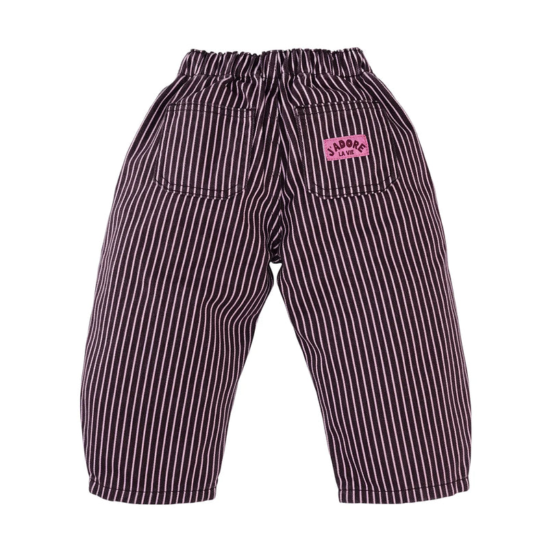 Meisjes Woven pants barrel fit Nisrine van Z8 Mini in de kleur Chocolate plum in maat 116.