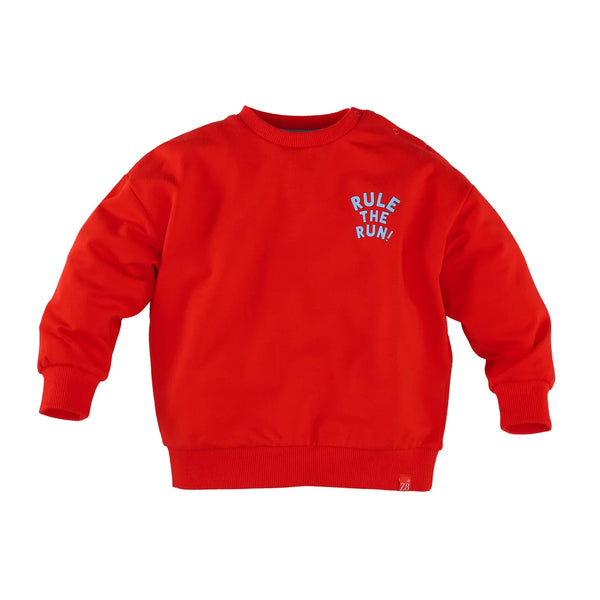 Jongens Sweater Deen van Z8 Mini in de kleur Fiery red in maat 116.