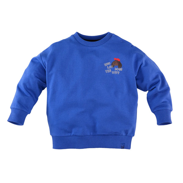 Jongens Sweater Vinz van Z8 Mini in de kleur Electric blue in maat 116.