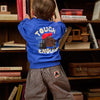 Jongens Sweater Vinz van Z8 Mini in de kleur Electric blue in maat 116.