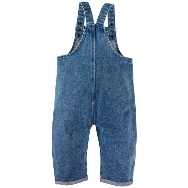 Unisexs Denim salopette Alessio van Z8 Mini in de kleur Mid blue in maat 98.
