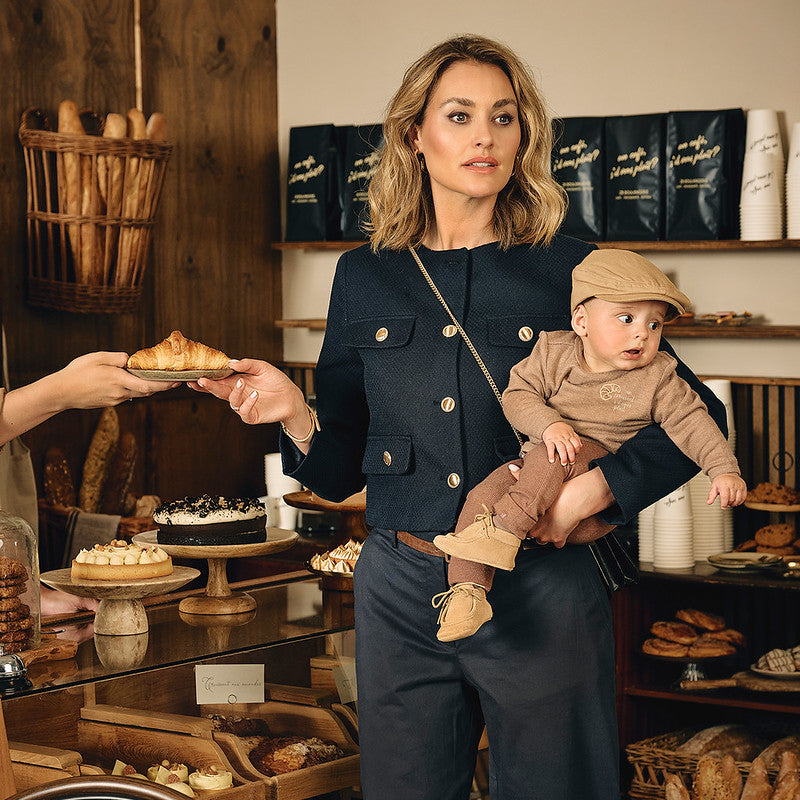 Jongens Longsleeve Caspian van Z8 Newborn in de kleur Dark latte in maat 74.